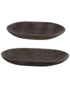 Safavieh Trellen Set Of 2 Wood Decorative Bowls In Brown