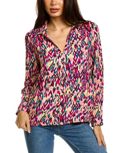 Anna Kay Blouse In Red Multi