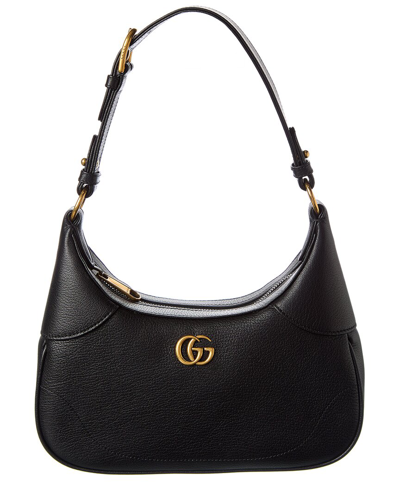 Gucci Aphrodite Small Leather Shoulder Bag In Black