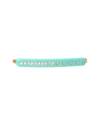 Gucci Logo-print Crystal-embellished Hair Clip In Green