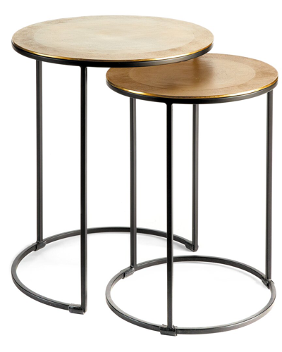 Napa Home & Garden Set Of 2 Alamar Side Tables In Gold