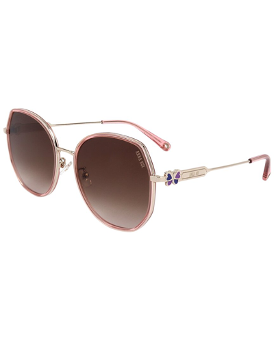 Anna Sui Women's As2206 58mm Sunglasses In Gold