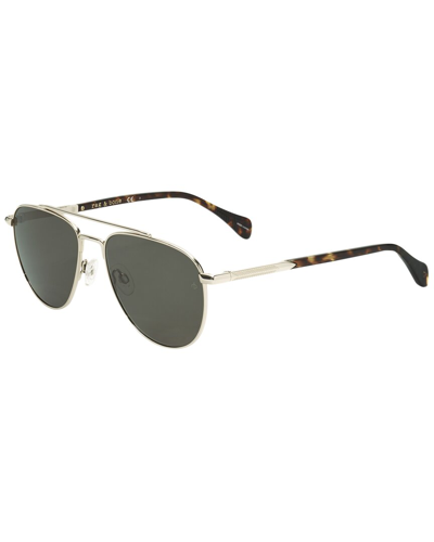 Rag & Bone Unisex Rnb1044 55mm Sunglasses In Gold