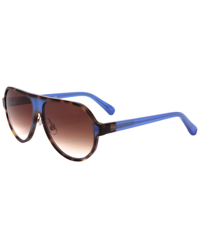 Sergio Tacchini Unisex St5018 57mm Sunglasses In Brown