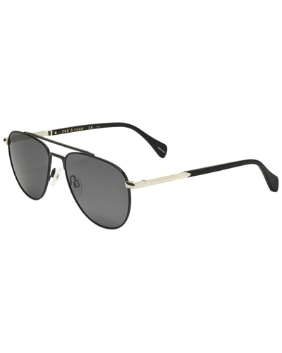 RAG & BONE RAG & BONE UNISEX RNB1044 55MM POLARIZED SUNGLASSES