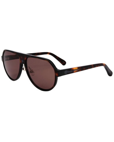 Sergio Tacchini Unisex St5018 57mm Sunglasses In Brown