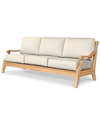 CURATED MAISON CURATED MAISON ADRIEN 87.25 INCH TEAK DEEP SEATING OUTDOOR SOFA WITH SUNBRELLA CANVAS CUSHION