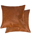 LIFESTYLE BRANDS LIFESTYLE BRANDS SET OF 2 TORINO COWHIDE PILLOWS