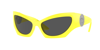 Versace Dark Grey Cat Eye Ladies Sunglasses Ve4450 541887 60 In Dark / Grey / Yellow
