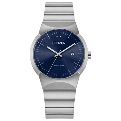 Citizen Eco-drive Women's Axiom Stainless Steel Bracelet Watch 32mm In Blue