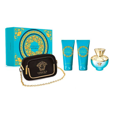 Versace Ladies Dylan Turquoise Gift Set Fragrances 8011003876808 In Pink / Turquoise