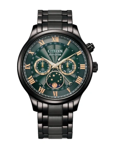 Citizen Eco-drive Green Dial Mens Watch Ap1055-87x In Black / Gold Tone / Green / Rose / Rose Gold Tone
