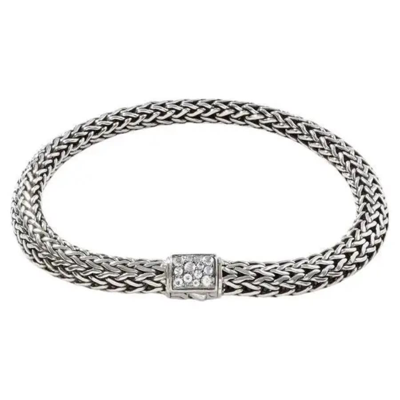 John Hardy Classic Chain Sterling Silver Bracelet - Bbs90422rvbls2rm In Silver-tone