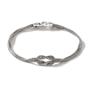 JOHN HARDY JOHN HARDY CLASSIC CHAIN MANAH LOVE KNOT DOUBLE ROW STERLING SILVER BRACELET - BU900776XUM