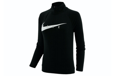 Pre-owned Nike Swoosh Run L/s T-shirt Black/white