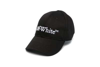 Pre-owned Off-white Logo-embroidered Baseball Cap Black
