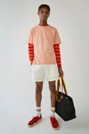Acne Studios Nash Face Cotton-jersey T-shirt In Pale Pink