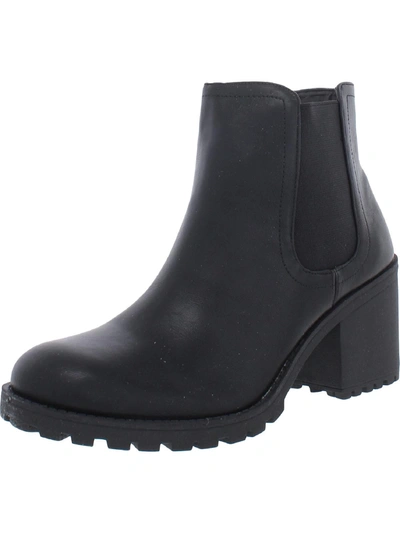 Sun + Stone Morghan Womens Faux Suede Round Toe Ankle Boots In Grey