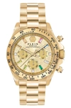 Philipp Plein Nobile Lady Chronograph Watch In Ip Yellow Gold
