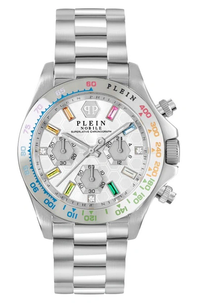 Philipp Plein Nobile Lady Chronograph Watch In Stainless Steel