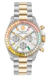 Philipp Plein Nobile Lady Crystal Watch Woman Wrist Watch Multicolored Size Onesize Stainless Steel In Two Tone