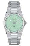 Tissot Unisex Swiss Prx Stainless Steel Bracelet Watch 35mm In Grey