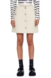 Sandro Segaly Skirt In White