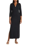 Lilly Pulitzer Women's Ollie Three-quarter Sleeve Maxi Polo Dress In Onyx