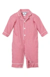 PETITE PLUME GINGHAM CHECK FLANNEL ONE-PIECE PAJAMAS