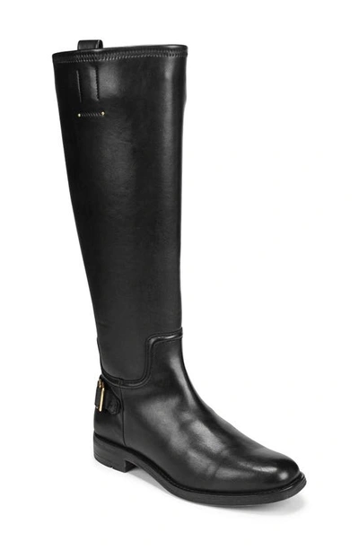 Franco Sarto Merina Knee High Boot In Black Faux Leather