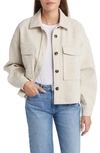 BEACHLUNCHLOUNGE DOUBLE FACE CROP JACKET