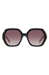 CAROLINA HERRERA 55MM GRADIENT SQUARE SUNGLASSES