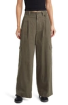 MADEWELL THE HARLOW (RE)GENERATIVE CHINO WIDE LEG CARGO PANTS