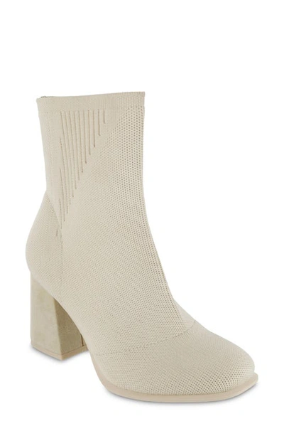 Mia Women's Pamina Knit Heeled Pull-on Booties In Beige