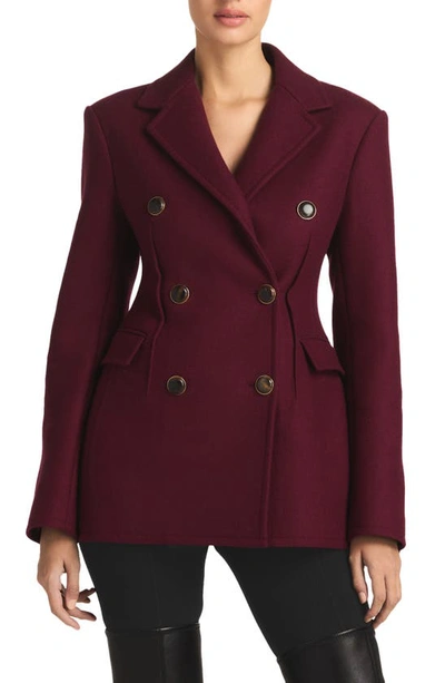 St John Double-face Wool And Cashmere Blend Jacket In Mulberry
