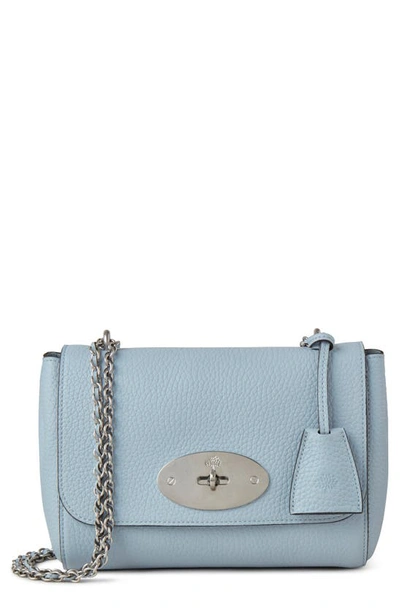 Mulberry Lily Heavy Grain Leather Convertible Shoulder Bag In Poplin Blue