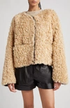 Stand Studio Charmaine Faux Shearling Jacket In Neutral