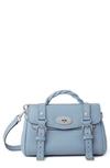 Mulberry Mini Alexa Leather Satchel In Poplin Blue