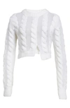 CECILIE BAHNSEN CABLE WOOL BLEND ASYMMETRIC SWEATER