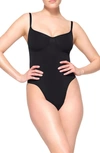 Skims Black Seamless Sculpt Snaps Sculpting Bodysuit In Onyx