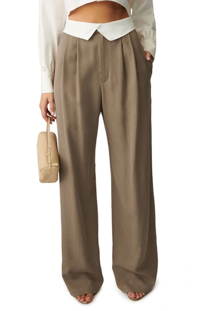 Reformation Petites Stevie Pant In Mushroom