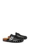 Tory Burch Mellow Leather Buckle Slide Mules In Black