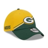 NEW ERA NEW ERA GOLD/GREEN GREEN BAY PACKERS 2023 SIDELINE 39THIRTY FLEX HAT