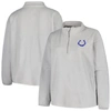 PROFILE PROFILE GRAY INDIANAPOLIS COLTS PLUS SIZE SHERPA QUARTER-ZIP JACKET