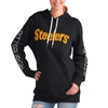 G-iii 4her By Carl Banks Women's  Black Pittsburgh Steelers Extra Inning Pullover Hoodie In Black