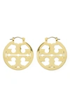 Tory Burch Miller Hoop Earring In Tory Gold