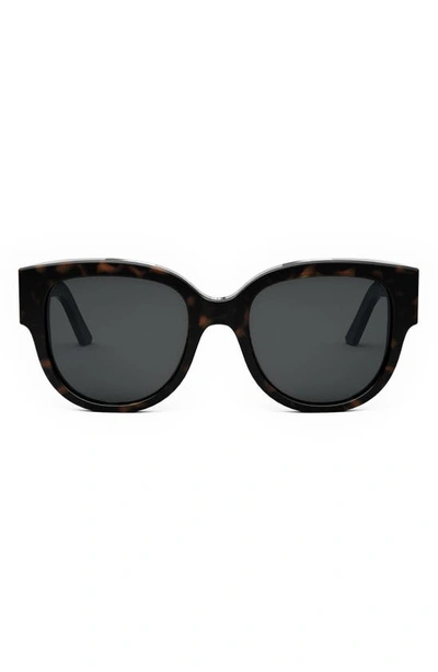 Dior Wil Bu 54mm Polarized Cat Eye Sunglasses In Dark Havana