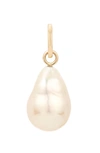 Adina Reyter 14k Yellow Gold Cultured Freshwater Pearl Drop Hinged Charm In Yellow Gold