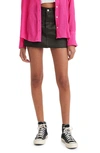 Levi's Icon Raw Hem Denim Miniskirt In Posh Party Skirt