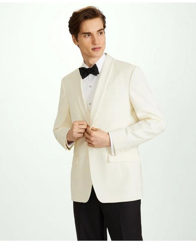 Brooks Brothers Slim Fit Wool 1818 Dinner Jacket | White | Size 40 Long